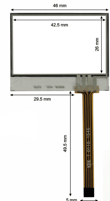 NTS 1.8 Inch Resistive Touch Screen – Compact & Reliable Touch Panel